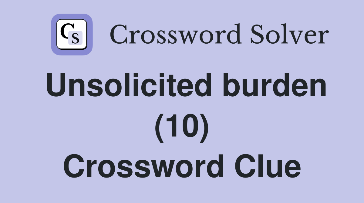 unsolicited mail addressee crossword clue